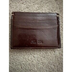Tasso Elba Card Holder Leather With Clip Leather